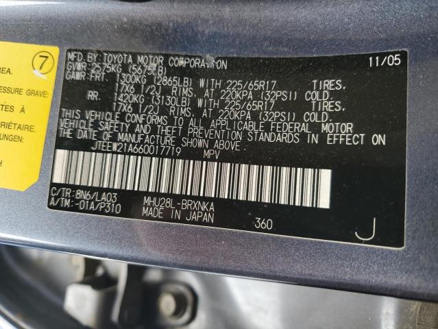 Photo 14 from auction – 2006 TOYOTA HIGHLANDER with VIN JTEEW21A660017719
