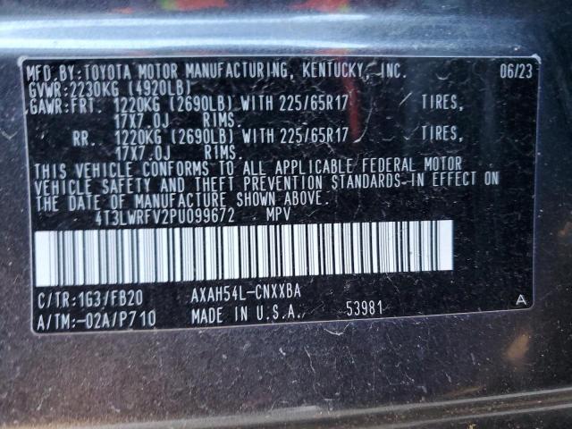 Photo 14 from auction – 2023 TOYOTA RAV4 LE with VIN 4T3LWRFV2PU099672