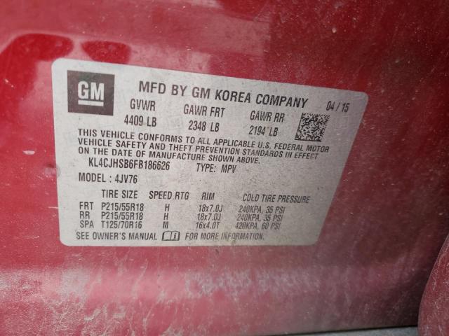 Photo 14 from auction – 2015 BUICK ENCORE PRE with VIN KL4CJHSB6FB186626