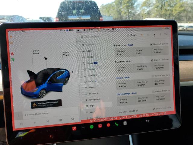 Photo 9 from auction – 2018 TESLA MODEL 3 with VIN 5YJ3E1EA0JF164504