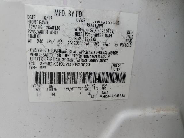 Photo 14 from auction – 2013 FORD EDGE LIMIT with VIN 2FMDK3KC7DBB30023