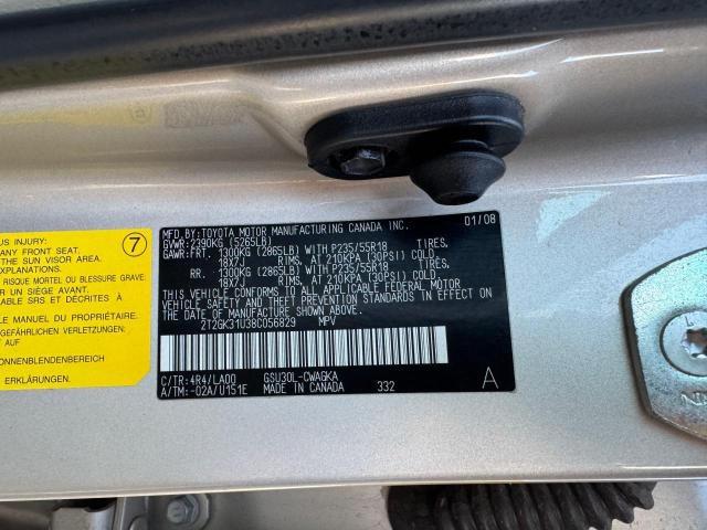 Photo 10 from auction – 2008 LEXUS RX 350 with VIN 2T2GK31U38C056829