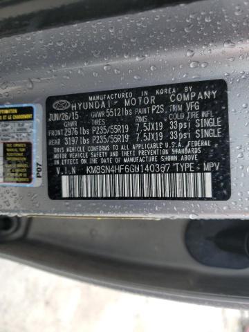 Photo 14 from auction – 2016 HYUNDAI SANTA FE S with VIN KM8SN4HF6GU140367