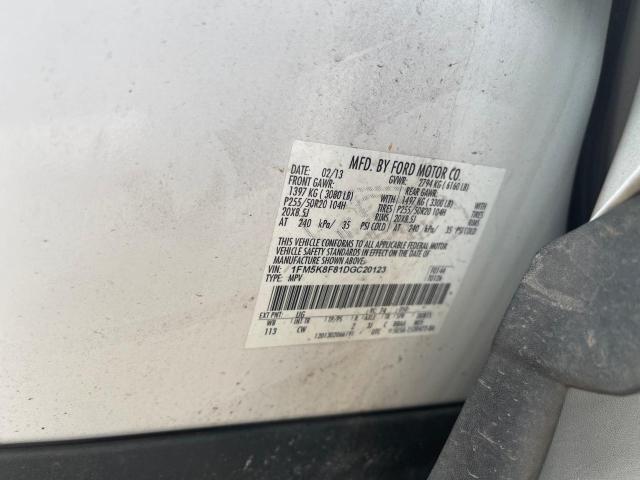 Foto 10 de la subasta – 2013 FORD EXPLORER L con VIN 1FM5K8F81DGC20123