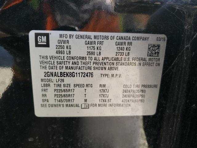 Photo 14 from auction – 2016 CHEVROLET EQUINOX LS with VIN 2GNALBEK8G1172476