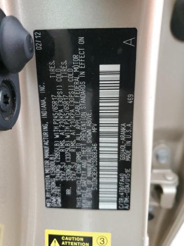 Photo 14 from auction – 2012 TOYOTA HIGHLANDER with VIN 5TDZK3EH7CS068346