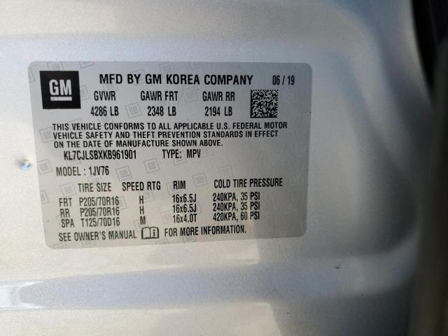 Photo 14 from auction – 2019 CHEVROLET TRAX 1LT with VIN KL7CJLSBXKB961901