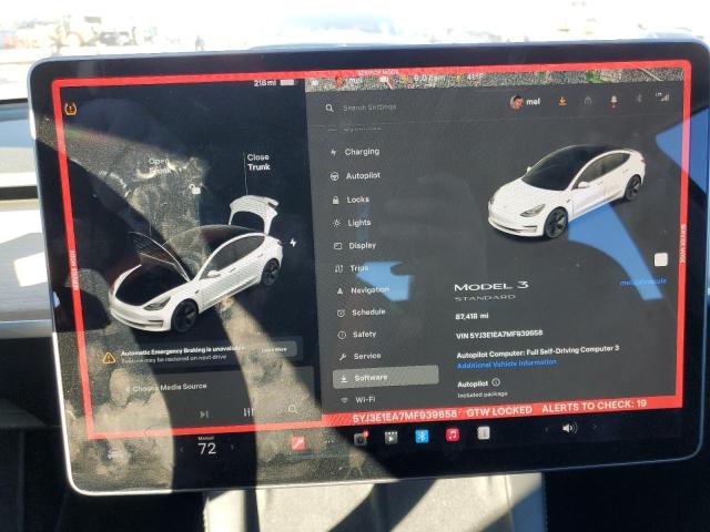 Снимка 9 от търг – 2021 TESLA MODEL 3 с VIN 5YJ3E1EA7MF939658