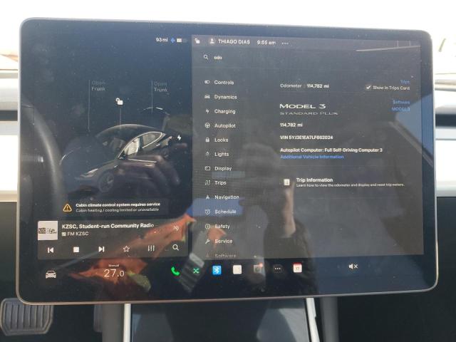 Photo 9 from auction – 2020 TESLA MODEL 3 with VIN 5YJ3E1EA7LF662024