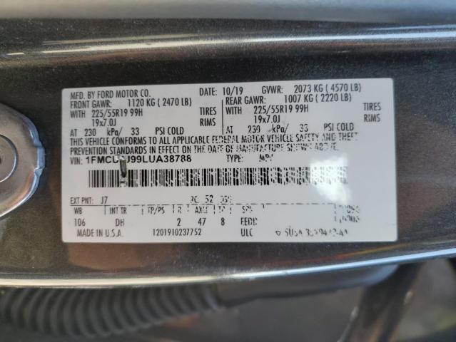 Photo 14 from auction – 2020 FORD ESCAPE TIT with VIN 1FMCU9J99LUA38788