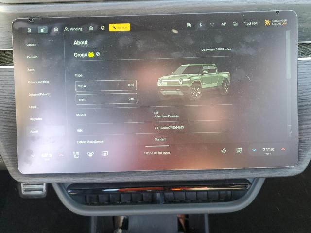 Photo 9 from auction – 2023 RIVIAN R1T ADVENT with VIN 7FCTGAAA7PN024633