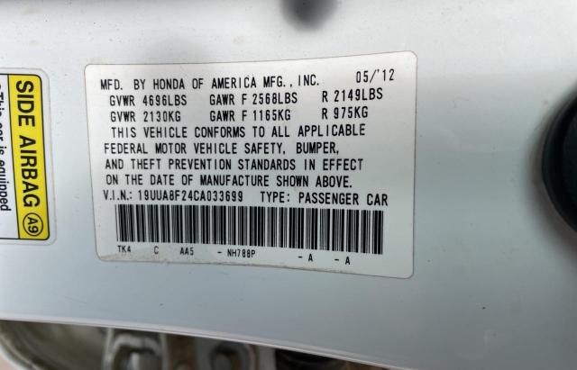 Photo 10 from auction – 2012 ACURA TL with VIN 19UUA8F24CA033699