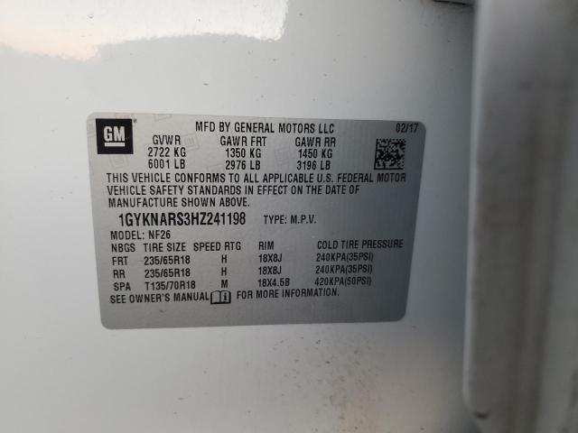Photo 14 from auction – 2017 CADILLAC XT5 with VIN 1GYKNARS3HZ241198