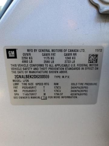 Photo 14 from auction – 2013 CHEVROLET EQUINOX LS with VIN 2GNALBEK2D6200559