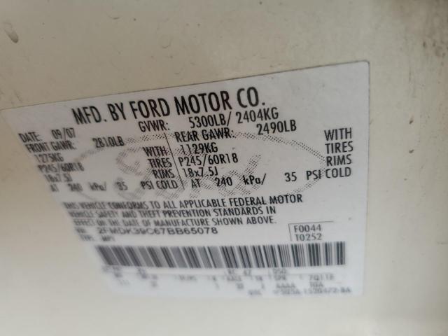Photo 14 from auction – 2007 FORD EDGE SEL P with VIN 2FMDK39C67BB65078
