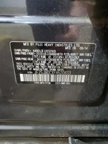 Photo 14 from auction – 2015 SUBARU FORESTER 2 with VIN JF2SJADCXFH520833