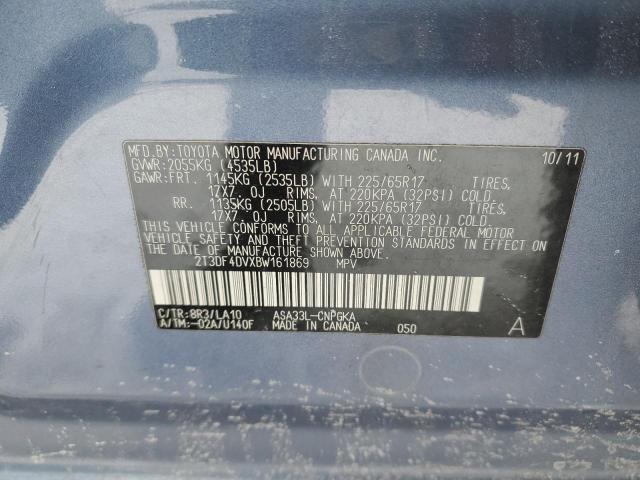 Photo 14 from auction – 2011 TOYOTA RAV4 LIMIT with VIN 2T3DF4DVXBW161869