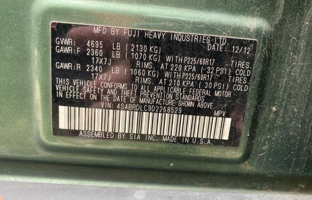 Photo 10 from auction – 2013 SUBARU OUTBACK 3. with VIN 4S4BRDLC9D2268529