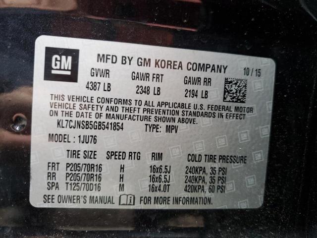 Photo 14 from auction – 2016 CHEVROLET TRAX LS with VIN KL7CJNSB5GB541854