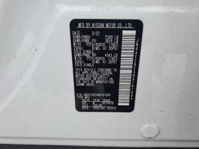 Photo 14 from auction – 2022 NISSAN ARMADA SL with VIN JN8AY2BC4N9161684