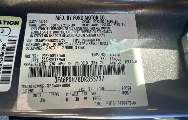 Photo 10 from auction – 2013 FORD FUSION SE with VIN 3FA6P0H78DR355727