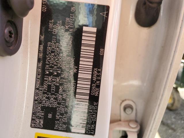 Photo 14 from auction – 2013 TOYOTA HIGHLANDER with VIN 5TDYK3EH3DS109231