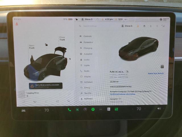 Photo 9 from auction – 2021 TESLA MODEL 3 with VIN 5YJ3E1EB6MF014782