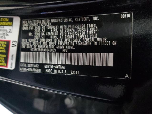 Photo 14 from auction – 2010 TOYOTA VENZA with VIN 4T3BK3BB8AU043839