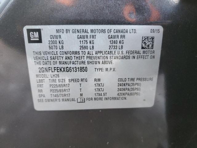 Photo 14 from auction – 2016 CHEVROLET EQUINOX LT with VIN 2GNFLFEKXG6131850