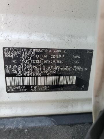 Photo 14 from auction – 2023 TOYOTA RAV4 XLE with VIN 2T3W1RFV9PC243795