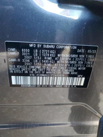 Photo 14 from auction – 2023 SUBARU ASCENT LIM with VIN 4S4WMAKD1P3445839
