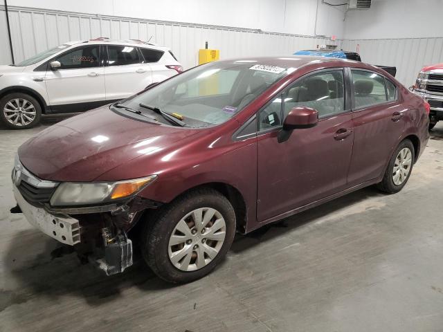 HONDA CIVIC LX 2012 with VIN 2HGFB2F55CH578275 - Photo from auction