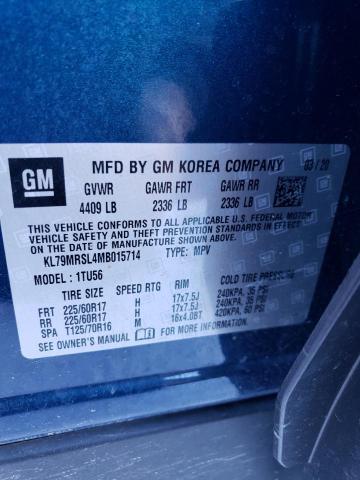 Photo 14 from auction – 2021 CHEVROLET TRAILBLAZE with VIN KL79MRSL4MB015714