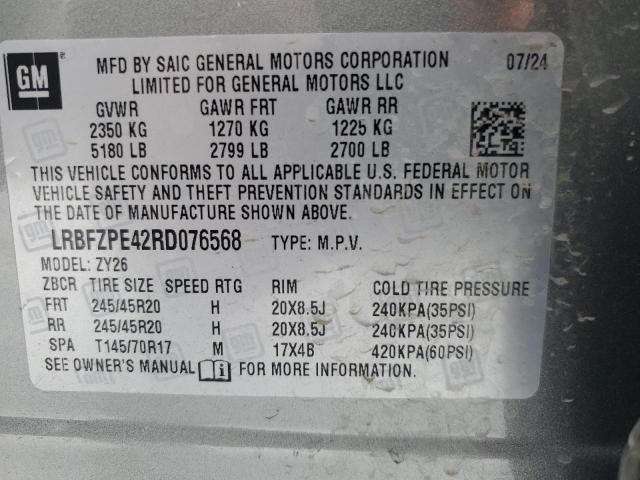 Photo 14 from auction – 2024 BUICK ENVISION E with VIN LRBFZPE42RD076568