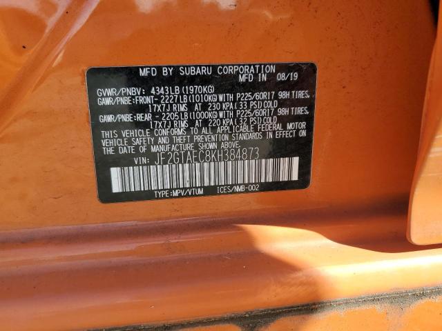Photo 14 from auction – 2019 SUBARU CROSSTREK with VIN JF2GTAEC8KH384873