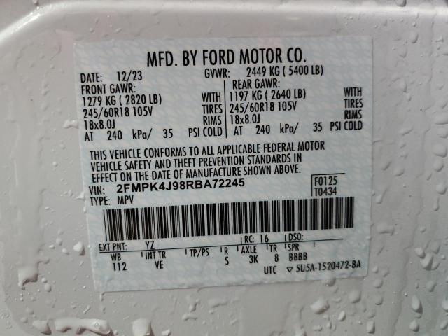 Photo 14 from auction – 2024 FORD EDGE SEL with VIN 2FMPK4J98RBA72245