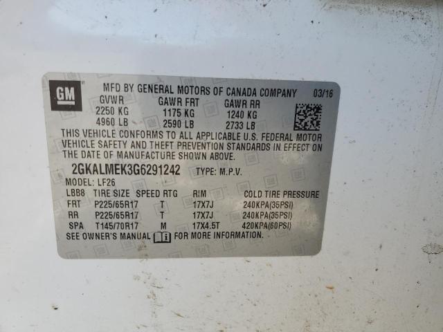 Photo 14 from auction – 2016 GMC TERRAIN SL with VIN 2GKALMEK3G6291242