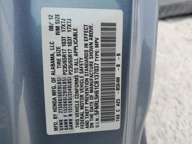 Photo 14 from auction – 2012 HONDA ODYSSEY EX with VIN 5FNRL5H61CB137037