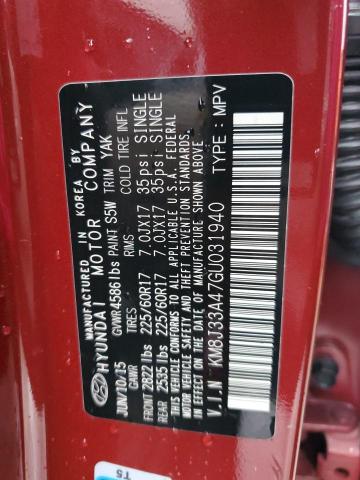 Photo 14 from auction – 2016 HYUNDAI TUCSON LIM with VIN KM8J33A47GU031940