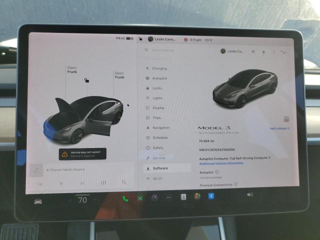 Photo 9 from auction – 2020 TESLA MODEL 3 with VIN 5YJ3E1EA1LF658194