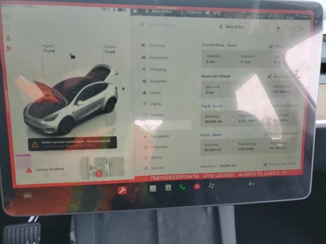 Photo 9 from auction – 2024 TESLA MODEL Y with VIN 7SAYGDEE2RF104114