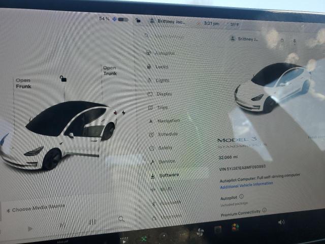 Снимка 9 от търг – 2021 TESLA MODEL 3 с VIN 5YJ3E1EA8MF093993