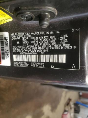 Photo 14 from auction – 2012 TOYOTA SIENNA LE with VIN 5TDKK3DC6CS278329