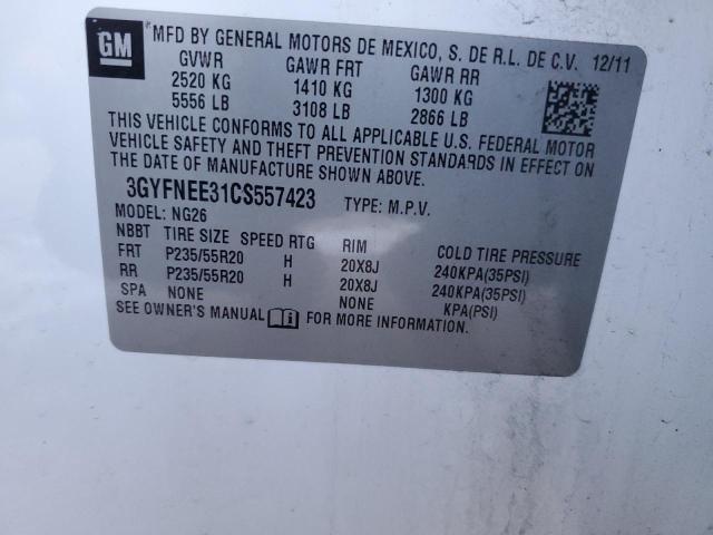 Photo 14 from auction – 2012 CADILLAC SRX PERFOR with VIN 3GYFNEE31CS557423