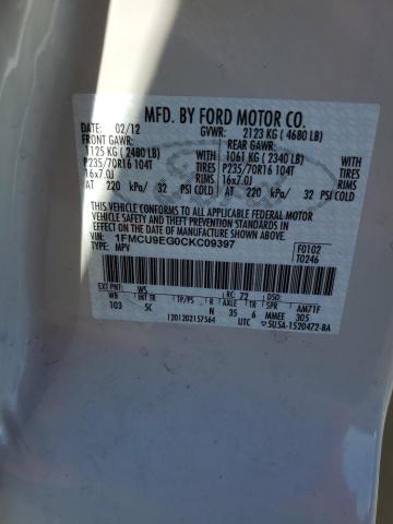 Photo 14 from auction – 2012 FORD ESCAPE LIM with VIN 1FMCU9EG0CKC09397