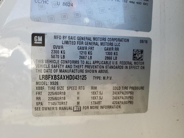 Photo 14 from auction – 2017 BUICK ENVISION E with VIN LRBFXBSAXHD043125