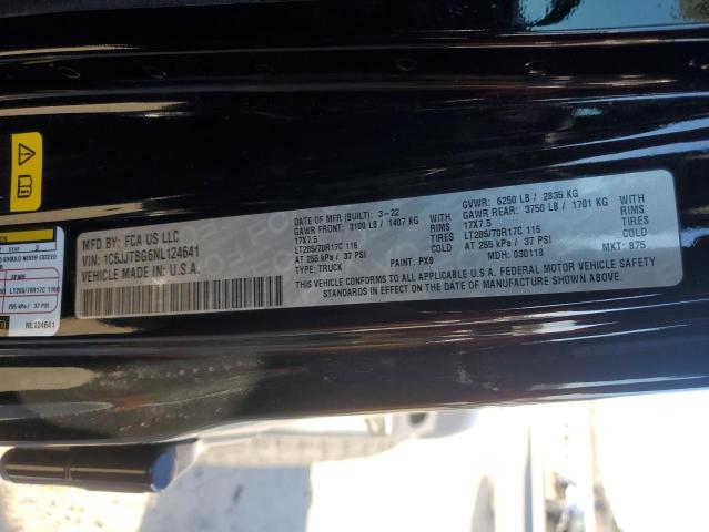 Zdjęcie 14 z aukcji – 2022 JEEP GLADIATOR z VIN 1C6JJTBG6NL124641