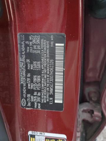 Photo 14 from auction – 2007 HYUNDAI SANTA FE G with VIN 5NMSG73D07H062326