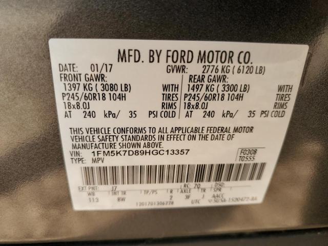 Photo 14 from auction – 2017 FORD EXPLORER X with VIN 1FM5K7D89HGC13357