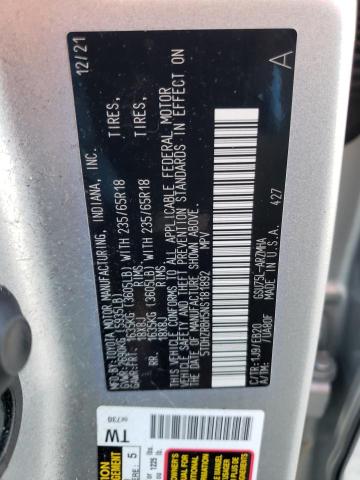Photo 14 from auction – 2022 TOYOTA HIGHLANDER with VIN 5TDHZRBH5NS181892